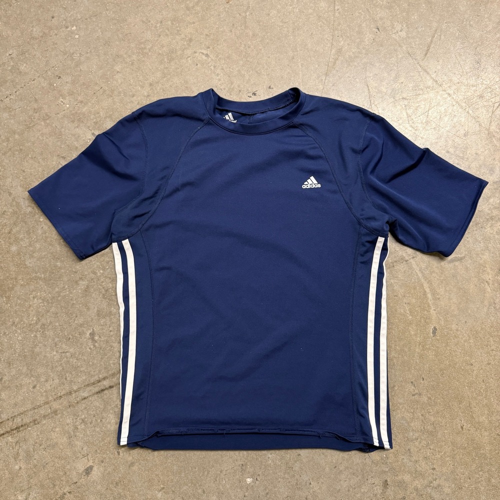 Adidas ClimaCool Navy Blue Short Sleeve Athletic Training T-Shirt Women XL